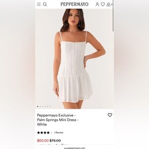 Peppermayo White Palm Springs Mini Dress